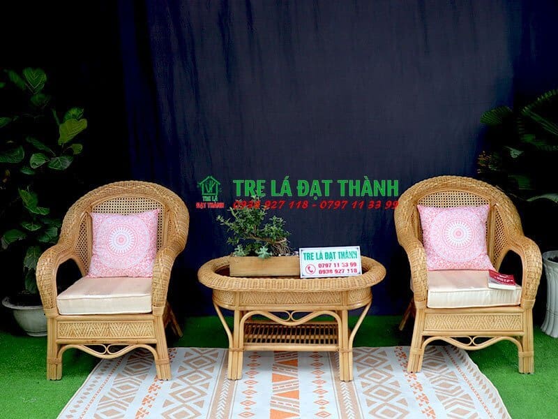 Bàn Ghế Song Mây - BGSM022